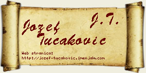 Jožef Tucaković vizit kartica